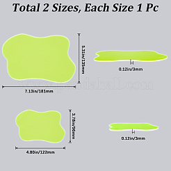 2шт 2 стильных акриловых коврика под чашки AJEW-GF0008-18