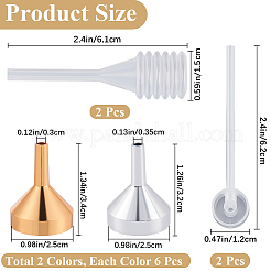 12 шт. алюминиевая воронкообразная воронка&nbsp;AJEW-GF0010-32