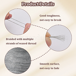 3 рулон 3-х цветной плоской вощеной полиэфирной нити&nbsp;YC-CL0001-01B