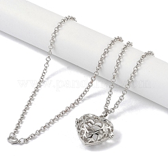 Латунь горный хрусталь кулон ожерелья NJEW-G089-16G-P