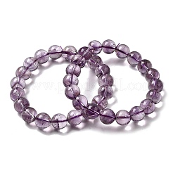 Браслеты из натуральных аметистовых круглых бусин для женщин&nbsp;BJEW-L712-B04-10mm