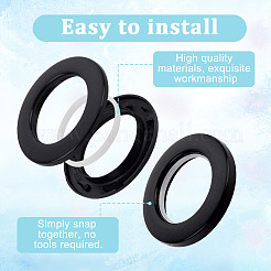 10 шт. ПП кольца для штор DIY-GA0007-59B