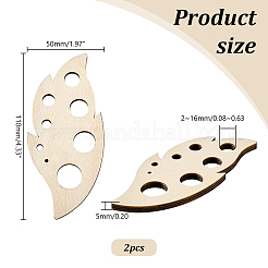 Необработанные деревянные подвески WOOD-WH0026-37B-01