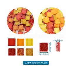 400шт 2 стиля стеклянных кабошонов&nbsp;GGLA-TA0001-09D