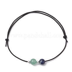 6шт. браслеты из круглых бусин из натуральных драгоценных камней для мужчин и женщин BJEW-JB11751