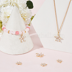 6шт 2 стиля латунные микропаве прозрачные подвески с кубическим цирконием ZIRC-BBC0002-48