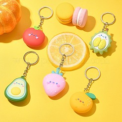 Брелок с подвесками из ПВХ на фруктовую тематику&nbsp;KEYC-JKC00510