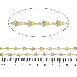 Покрытие стойки латунные цепи микропаве кубический цирконий AJEW-Q150-07G-01