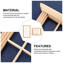 2 шт. 2 стиля мини-витрины деревянные DJEW-OC0001-12