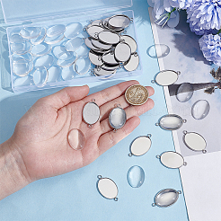 30 шт. оправы для кабошонов из нержавеющей стали 304 STAS-UN0063-27