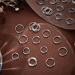 24 шт. 3 стиля серьги-кольца Huggie Hoop из хирургической нержавеющей стали 316l для девочек и женщин EJEW-BBC0001-43