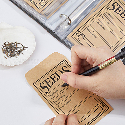 5-дюймовый чехол из искусственной кожи органайзер для хранения семян сада альбом с 2 кольцами DIY-FH0009-80B