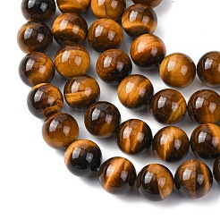Природных тигровый глаз бисер нитей&nbsp;G-H329-C07-14mm