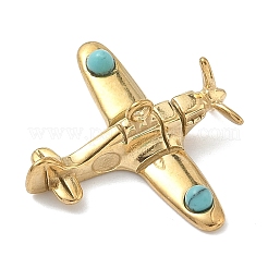 Нержавеющая сталь 304 с подвесками из искусственной окрашенной бирюзы&nbsp;STAS-G374-03G