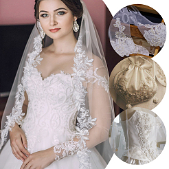 Отделка кружевом ткани OCOR-WH0082-418