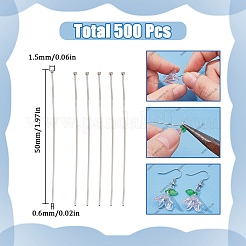 500 шт. Латунные булавки с шаровой головкой KK-SC0005-35