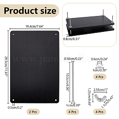 Прямоугольный бамбуковый портативный книжный пресс&nbsp;DIY-WH0496-97D-04