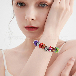 50 шт. европейские бусины из полимерной глины ручной работы CLAY-PA0001-11