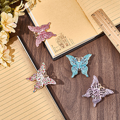 4шт. 4-х цветный литой зажим для книг&nbsp;AJEW-cp0009-10