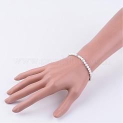 Натуральный Howlite бисерные браслеты простирания&nbsp;BJEW-JB02459-06