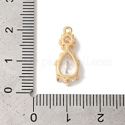 Латунные микропаве прозрачные подвески с фианитом KK-M294-19G