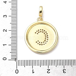 Латунные микропаве прозрачные подвески с фианитом KK-L253-17G-C