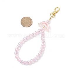 5 шт. 5 цвета акриловой эмали радуга и круглые бусины подвеска украшение&nbsp;HJEW-JM03878