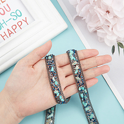 Отделка стразами из смолы Hotfix и бисером&nbsp;DIY-WH0188-14