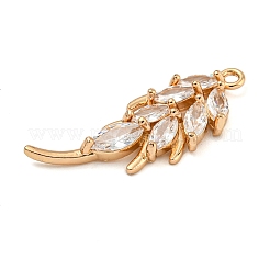 Латунные микропаве прозрачные подвески с фианитом&nbsp;LS-ZIRC-U003-01G-05