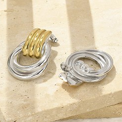 Двухцветные серьги-гвоздики из нержавеющей стали 304&nbsp;EJEW-A124-01E