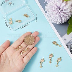 Кулоны из экологически чистой латуни с прозрачным кубическим цирконием&nbsp;KK-BBC0005-17