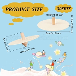 Деревянные волчки WOOD-WH0027-66