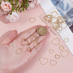 36 шт. 3 стиля 201 соединительных колец из нержавеющей стали STAS-ME0002-37