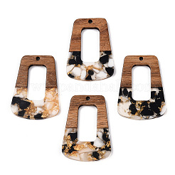 Подвески из прозрачной смолы и ореха&nbsp;RESI-TAC0017-72-AM