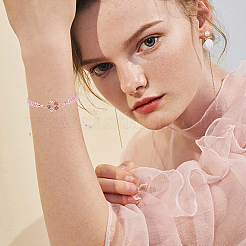 Регулируемый плетеный браслет из полиэфирного шнура AJEW-PH0001-48