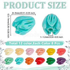 96 шт. 12-х цветные синтетические коралловые и смоляные бусины CORA-GO0001-02