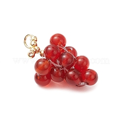 4 шт. 4-цветные круглые подвески из натурального кварцевого кристалла&nbsp;PALLOY-TA00204