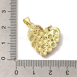 Кулоны с эмалью из латуни с прозрачным кубическим цирконием&nbsp;KK-M297-29G