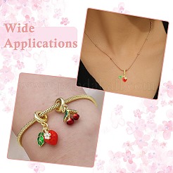 5 шт. 5 стиля латунные эмалевые фрукты европейские подвески-шармы&nbsp;KK-CJ0003-98