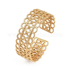 Полые браслеты-манжеты из нержавеющей стали 304 для женщин&nbsp;LS-BJEW-F505-03G