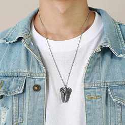 Ожерелье из нержавеющей стали с подвеской из пепла BOTT-PW0002-043A-AS