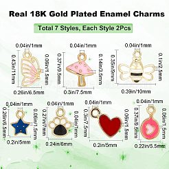 Кулоны с эмалью из латуни FIND-CN0001-26