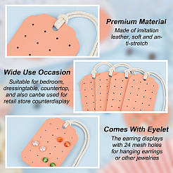 Органайзер для подвесных сережек из искусственной кожи EDIS-WH0022-28C