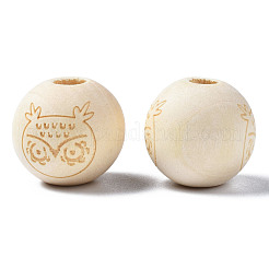 Незаконченная натуральная древесина европейский бисер WOOD-S045-149