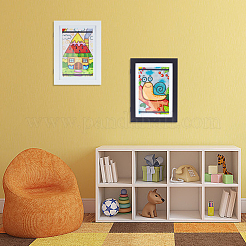 2 набор прямоугольных деревянных фоторамок 2 цветов с крючком для подвешивания DIY-GA0005-70