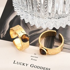 Кольца-манжеты из нержавеющей стали 304 с узором «звезда»&nbsp;RJEW-Z078-13G