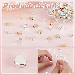 100шт 2 цвета латунные бусины KK-PH0010-86