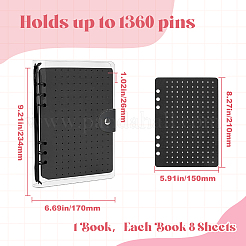 Брошь из фетровой ткани для хранения альбомов для ноутбуков с переплетными листами и пластиковой обложкой из ПВХ AJEW-WH20011-05B
