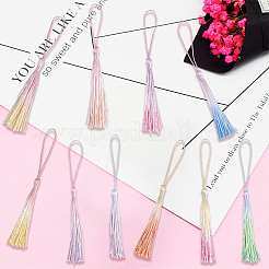 40 шт. 10 стиля полиэстеровых подвесных украшений с кисточками&nbsp;AJEW-CY0001-53