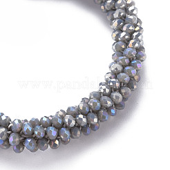 Граненые непрозрачные стеклянные бусины с покрытием цвета ab&nbsp;BJEW-S144-003D-10